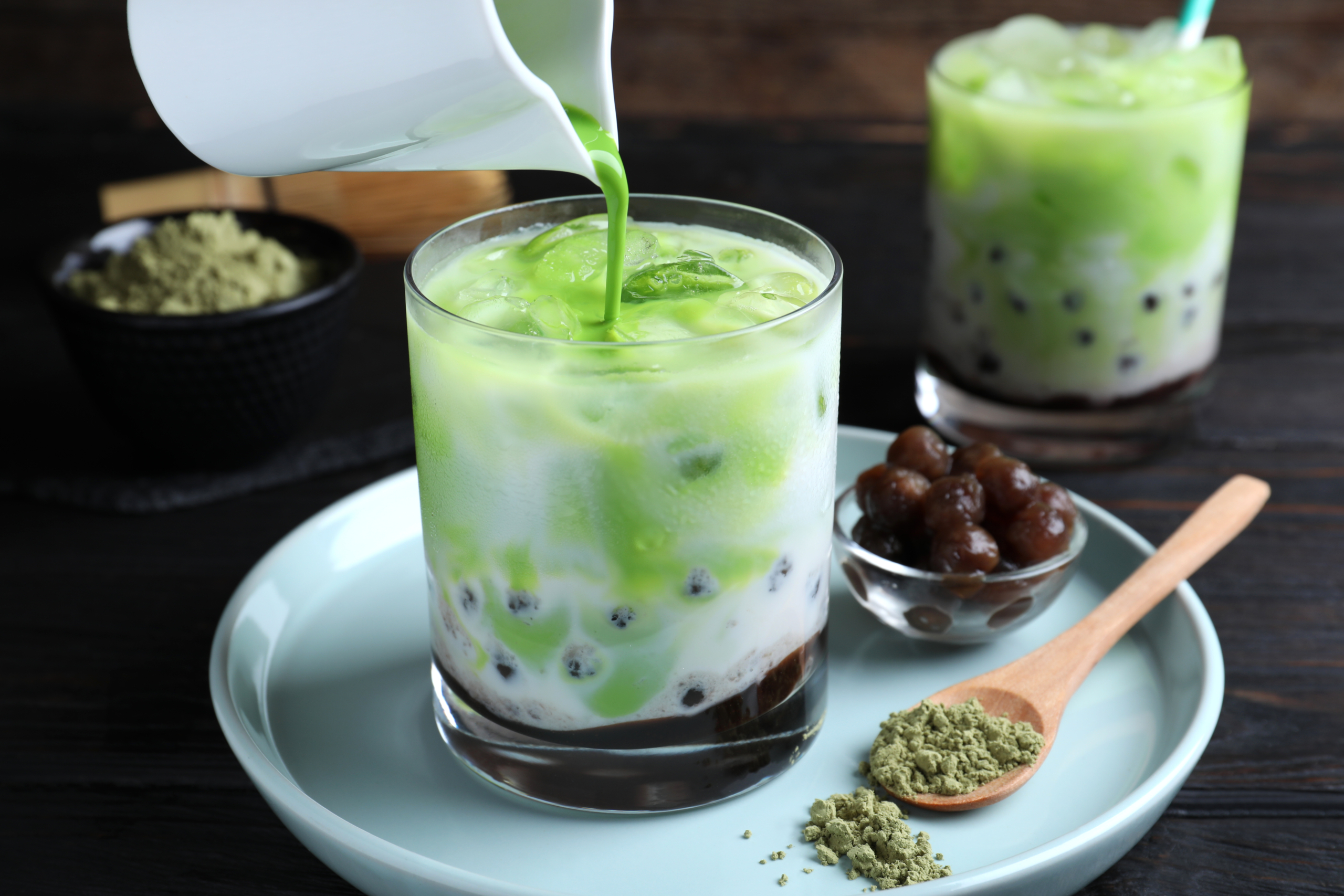 Recipe: Matcha Boba Latte with O’s Bubble Instant Boba