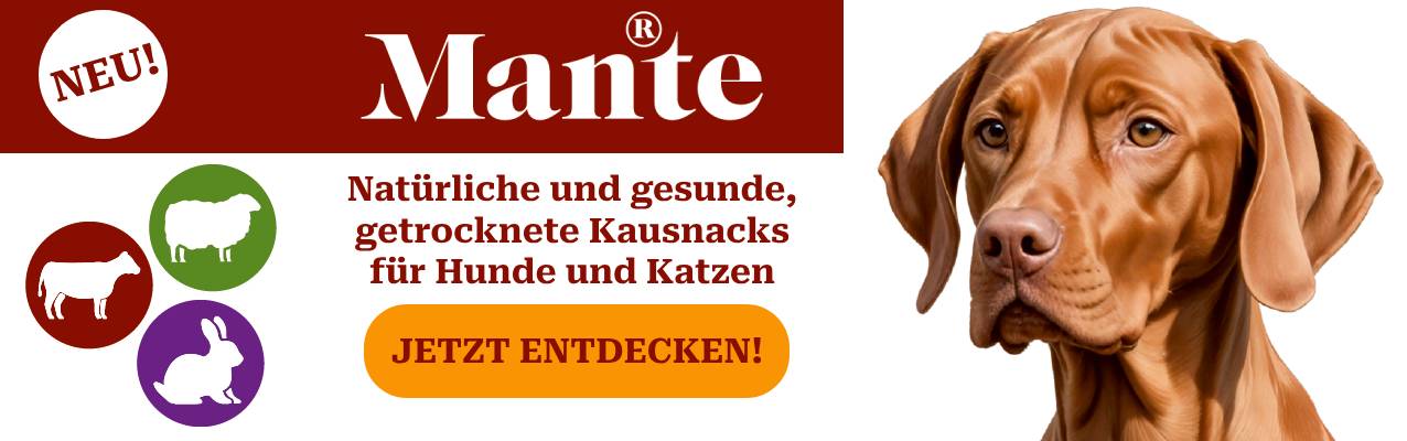 Mante: 100% natürliche, gesunde, getrocknete und proteinreiche Kausnacks für Hunde und Katzen