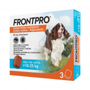 FRONTPRO® rágótabletta kutyáknak bolhák és kullancsok ellen 10–25 kg, M-es