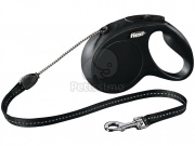 Lesă tip șnur Flexi Classic M, diverse culori, 5 m
