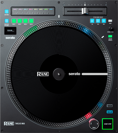 12 inch motorized turntable DJ controller with a true vinyl-like touch