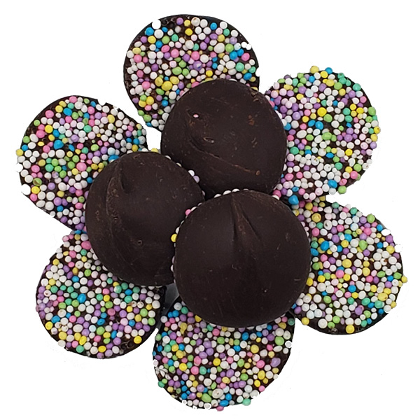 Dark Chocolate Nonpareils Dark Chocolate Nonpareils | Reppert's Candy