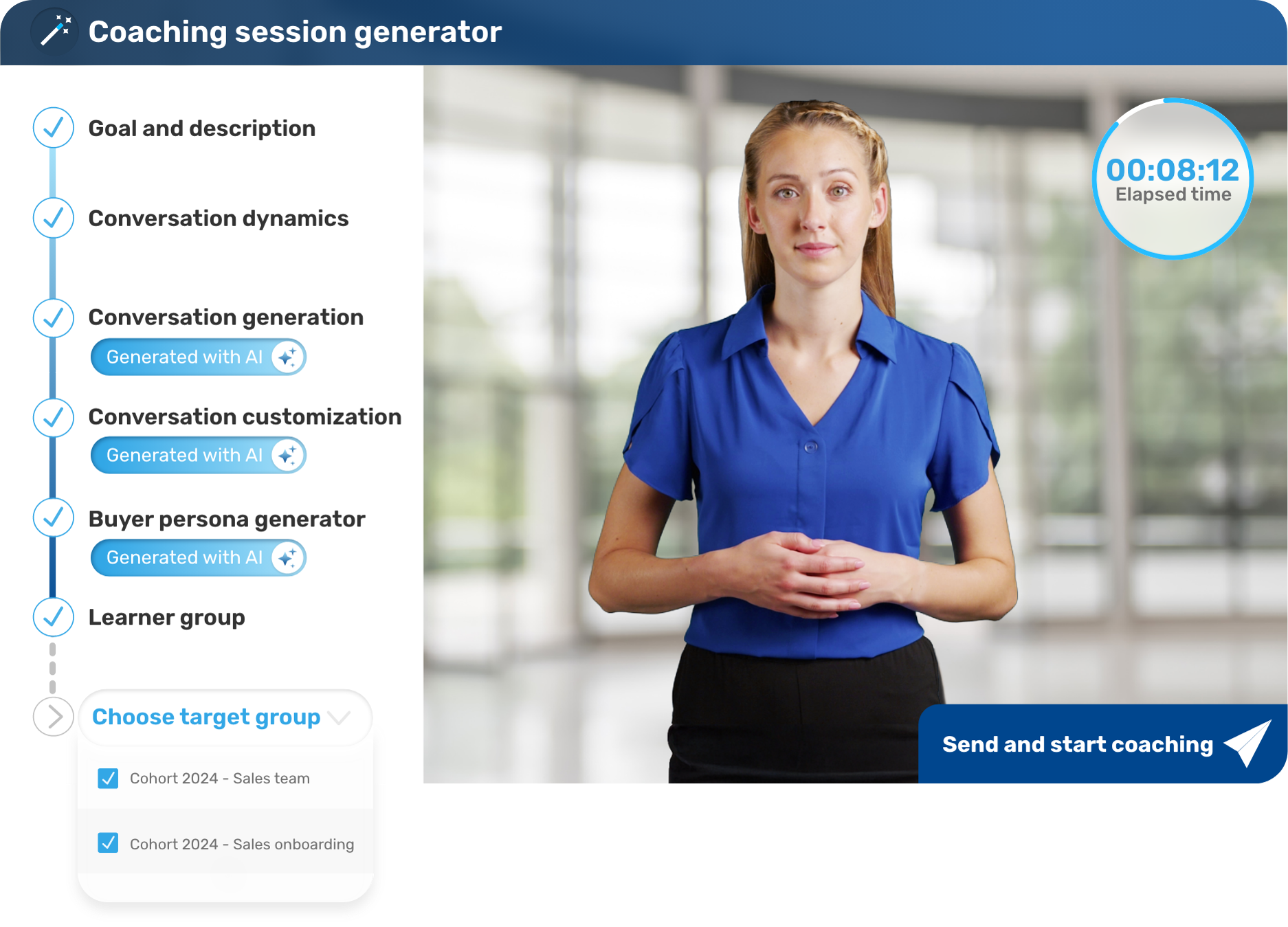 Retorio - AI coaching platform - coaching session generator