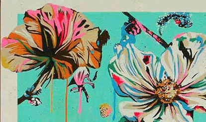 Bloemen schilderij 