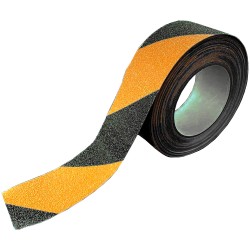 Premium zelfklevende veiligheidstape/antisliptape zwart/geel 50mm breed - 10m lengte