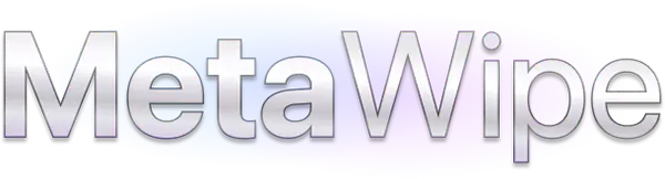 MetaWipe written in silver
