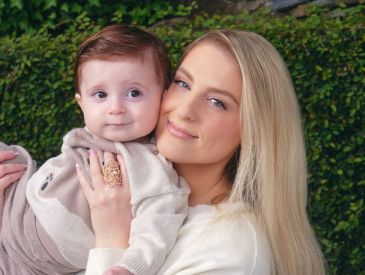 Meghan Trainor and her youngest son, Barry.