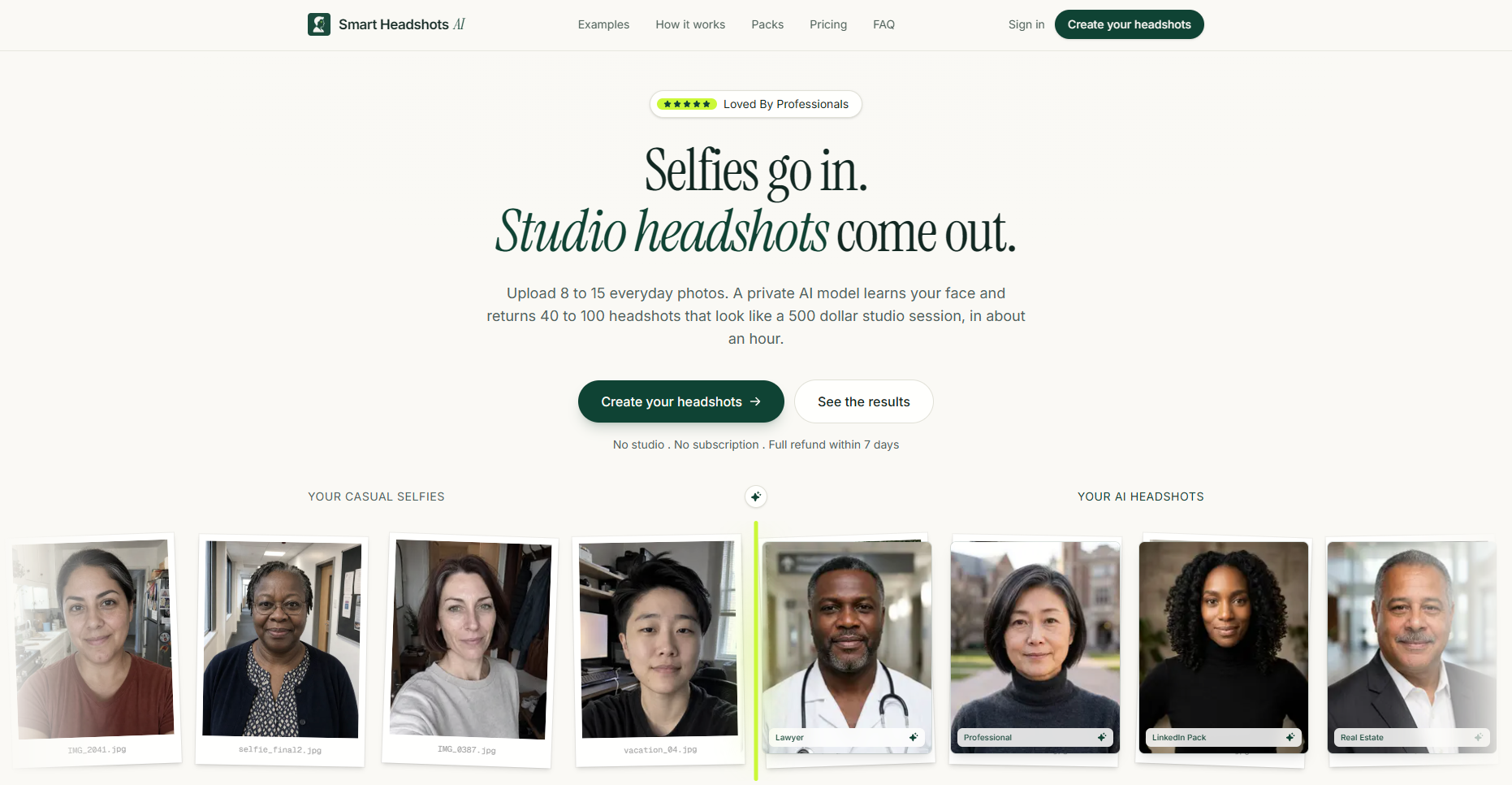 AI Headshot Generator for Professional Headshots | Smart Headshots AI