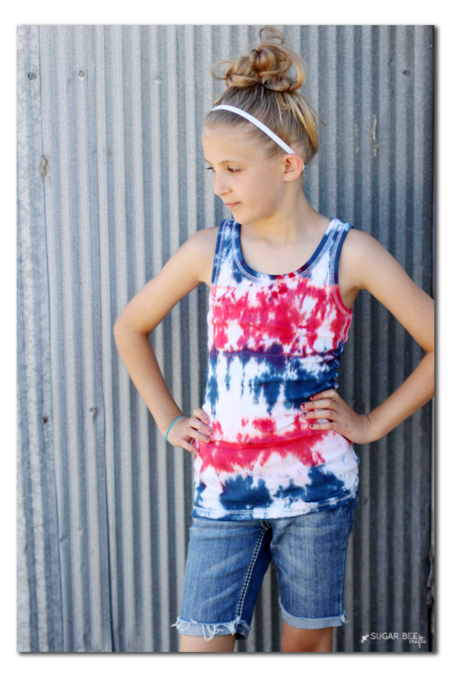 red white blue tie dye