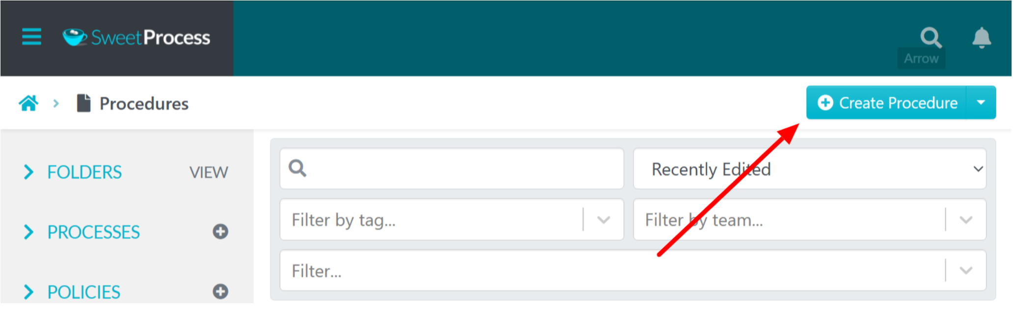 Click "Create Procedure" Button