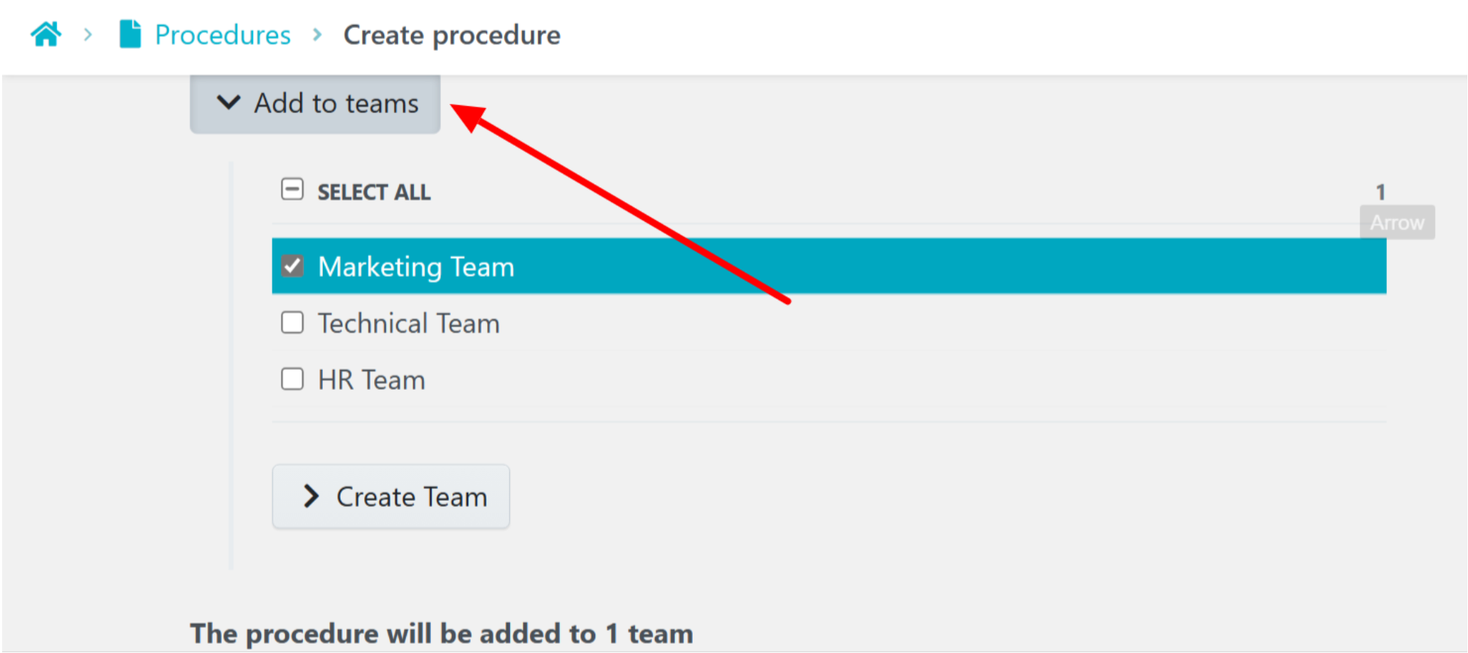 You can share the procedure with your team