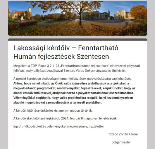 Véleménye fontos számunkra, segítse munkánkat
