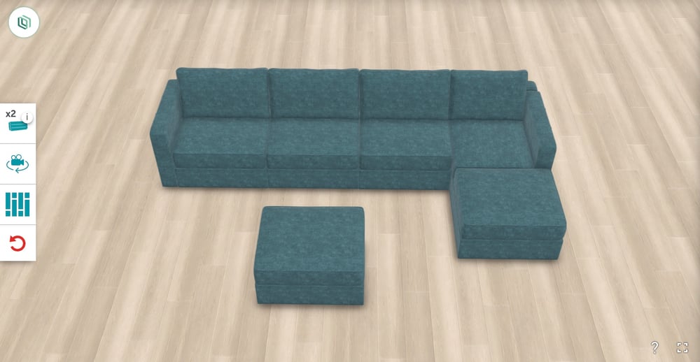 Build your own sactional with as many seats and colors