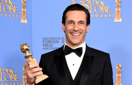 Jon Hamm, winner of the award for Best Performance by an Actor In A Television Series - Drama for 'Mad Men'