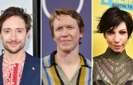 Fargo Season 5 cast David Rysdahl, Sam Spruell, and Jessica Pohly