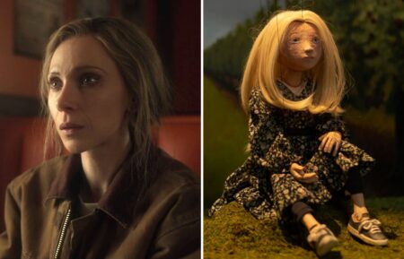 Juno Temple as Dot alongside a puppet version of the character from 'Fargo' Year 5's episode 