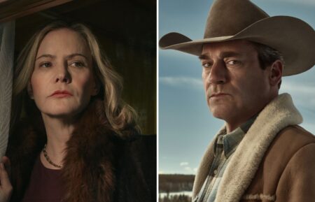 Jennifer Jason Leigh and Jon Hamm in 'Fargo'