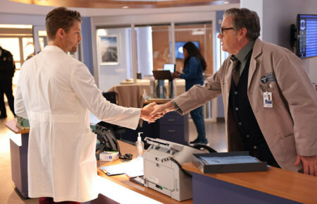 Luke Mitchell and Oliver Platt in 'Chicago Med' - Season 9