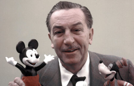 Walt Disney poses for a portrait circa 1955 in Los Angeles, California.