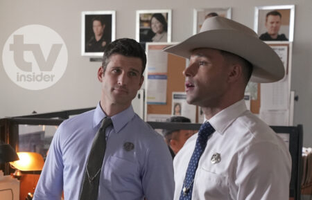 Parker Young as Sam Campbell and Rafael Silva as Carlos Reyes in '9-1-1: Lone Star' Season 5 Episode 8