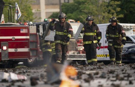 Taylor Kinney as Kelly Severide, Joe Miñoso as Joe Cruz — 'Chicago Fire' Season 13 Premiere 