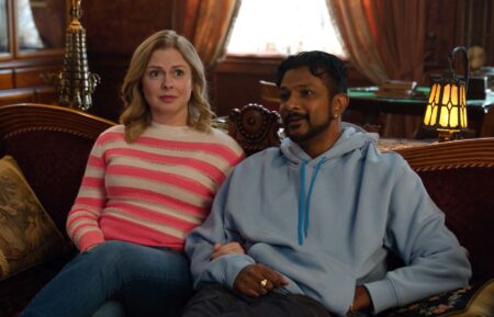 Rose McIver and Utkarsh Ambudkar in 'Ghosts' Season 4