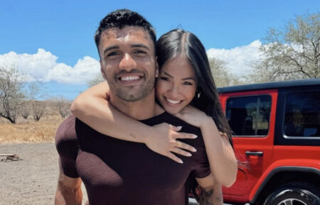 Jenn Tran and Jonathon Johnson filming 'The Bachelorette'