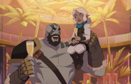 Travis Willingham as Grog and Ashley Johnson as Pike in 'The Legend of Vox Machina'