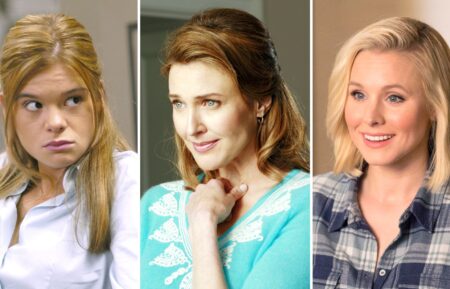 Ellen Muth as George Lass in 'Dead Like Me,' Brenda Strong as Mary Alice Young in 'Desperate Housewives,' and Kristen Bell as Eleanor Shellstrop in 'The Good Place'