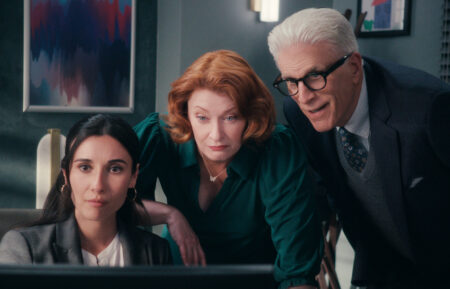 Lilah Richcreek Estrada, Kerry O’Malley, and Ted Danson in 'A Man on the Inside' Season 1 Episode 4