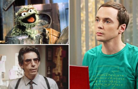 Oscar the Grouch in 'Sesame Street,' Jim Parsons as Sheldon Cooper in 'The Big Bang Theory,' and NBC/Courtesy: Everett Collection