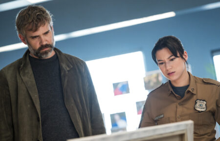 Rossif Sutherland and Mya Lowe in the 'Murder in a Small Town' Season 1 finale - 'Sleep While I Sing'