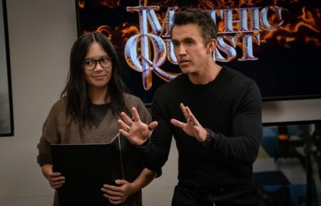 Charlotte Nicdao and Rob McElhenney in 'Mythic Quest' Season 4