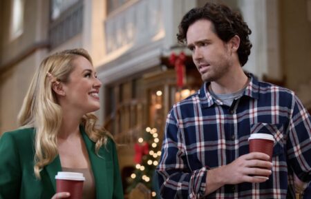 Natalie Hall and Alec Santos in Unwrapping Christmas: Tina's Miracle