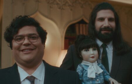 Harvey Guillén and Kayvan Novak in 'What We Do in the Shadows' Series finale