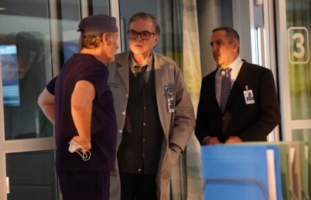 Steven Weber as Dr. Dean Archer, Oliver Platt as Dr. Daniel Charles, and Marc Grapey as Peter Kalmick — 'Chicago Med' Season 10 Episode 9 