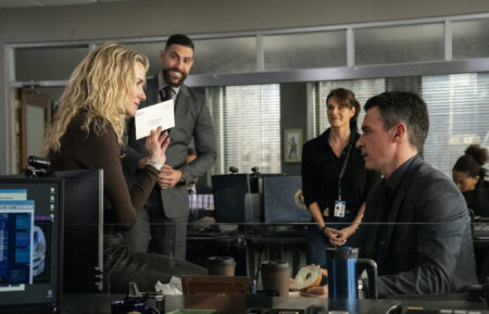 Shantel VanSanten as Special Agent Nina Chase, Zeeko Zaki as Special Agent Omar Adom ‘OA’ Zidan, Missy Peregrym as Special Agent Maggie Bell, and John Boyd as Special Agent Stuart Scola — 'FBI' Season 7 Episode 9 