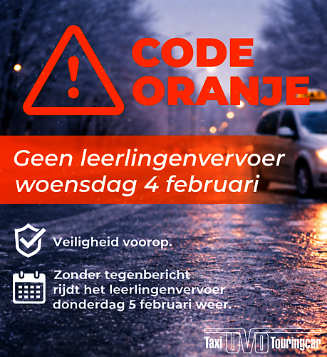 Belangrijke update vervoer!