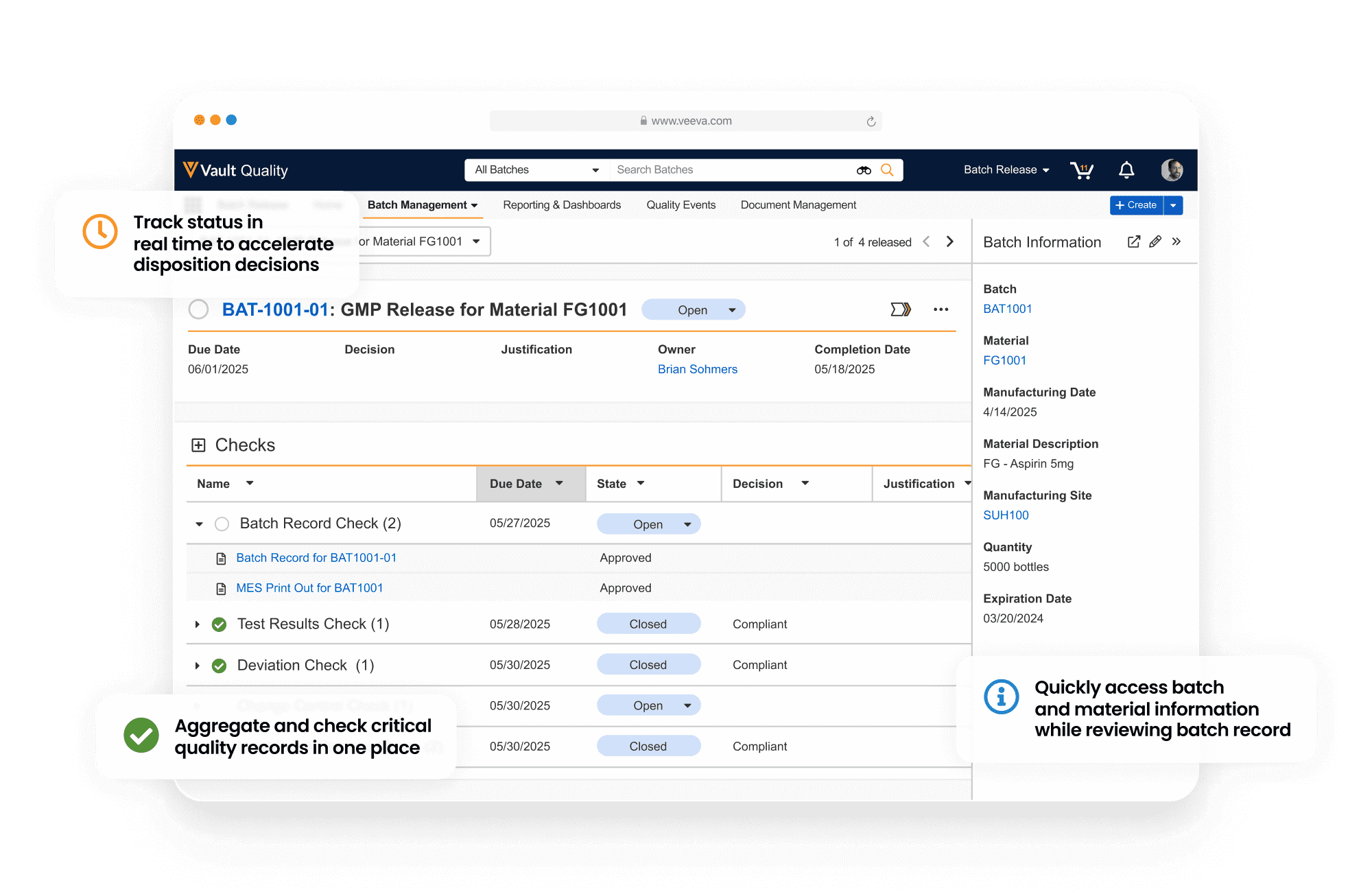 Veeva Batch Release | Batch Release Software for Biopharma