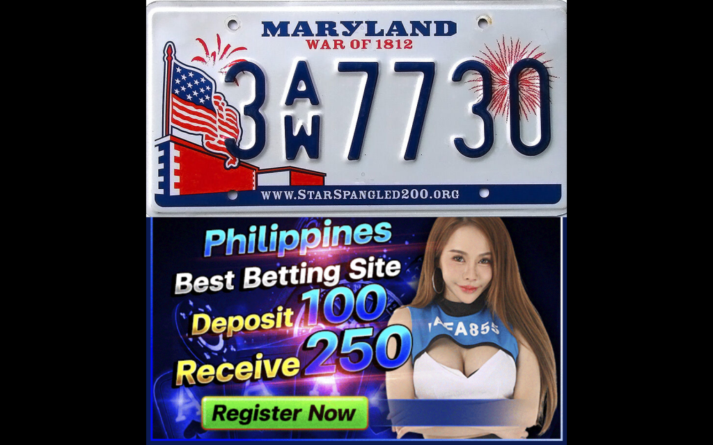 Maryland License Plates Now Inadvertently Advertising Filipino Online Casino