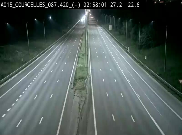 Webcam autoroute Belgique - Viesville - E42 direction Mons - BK 84.35