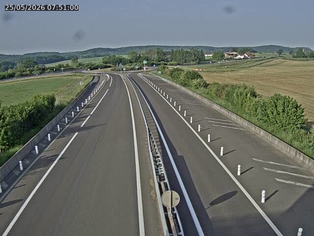 Webcam sur la N19 à Amblans-et-Velotte, à proximité de Lure, vers Vesoul