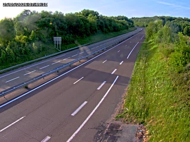Webcam sur la N19 à Lyoffans. Vue orientée vers Vesoul