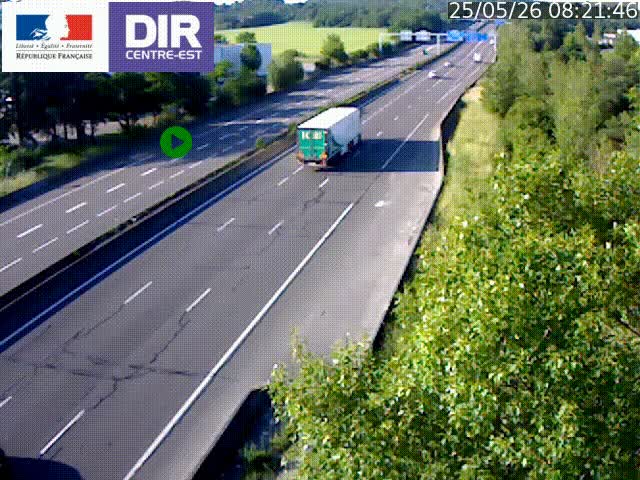 Caméra de circulation à Saint-Priest à la jonction entre l'A43 et l'A46 en direction de Marseille