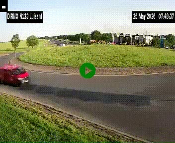 Webcam en périphérie de Chartres sur la N123, à hauteur de Luisant. Vue orientée vers Chartres