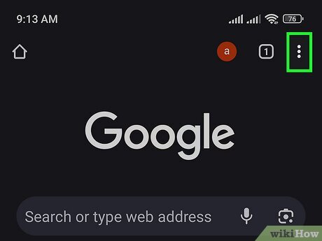 Step 1 Tap the three-dot menu in Chrome.