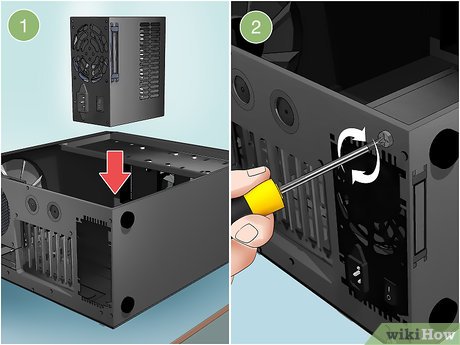 Step 3 Install the power supply but leave the cables aside.