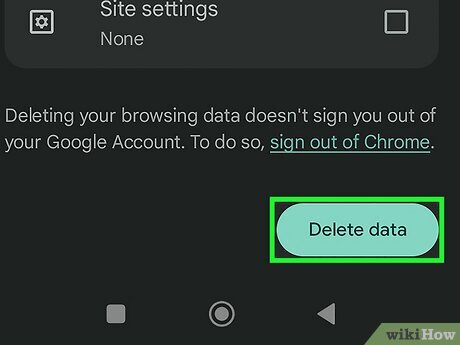 Step 5 Tap Delete data.