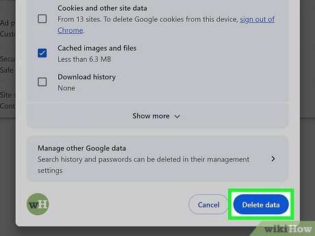 Step 5 Click Delete Data.