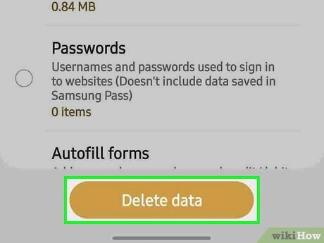 Step 6 Tap Delete data.